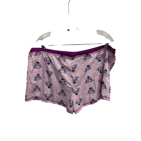 Disney NWT Eeyore Womens Lounge Shorts Purple Pink Striped Sleepwear Size 2X - Picture 2 of 9